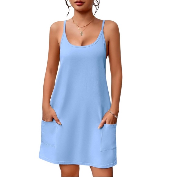 Light Blue Racerback Cover Up - Picture 1 of 5